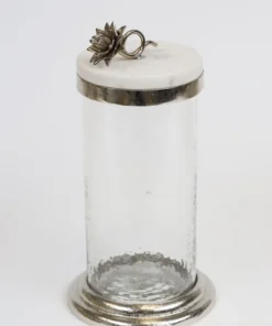 Inspire Me! Home Decor Gold Or Silver Canisters With Floral Lotus Lid (2 Colors)