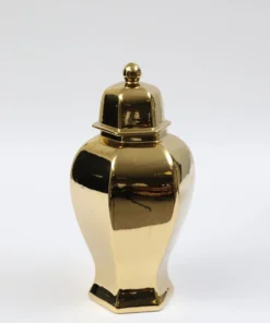 Inspire Me! Home Decor Gold Hexagon Ginger Jar (2 Sizes) 15 Inspire Me! Home Decor Gold Hexagon Ginger Jar (2 Sizes)