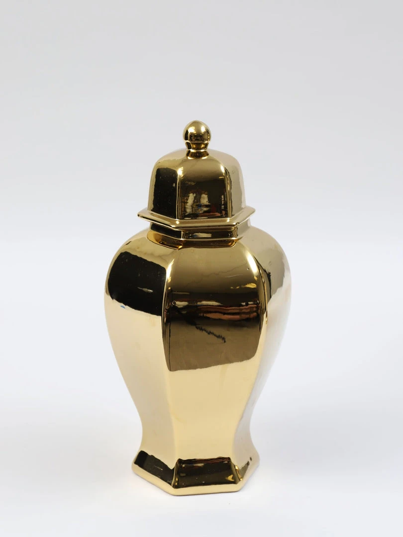 Inspire Me! Home Decor Gold Hexagon Ginger Jar (2 Sizes) 9 Inspire Me! Home Decor Gold Hexagon Ginger Jar (2 Sizes)