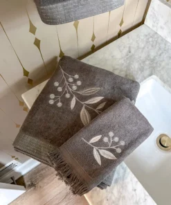 Inspire Me! Home Decor BATHROOM Granite Towel With Leaf & Vine Pattern (3 Sizes) 9 Inspire Me! Home Decor BATHROOM Granite Towel With Leaf & Vine Pattern (3 Sizes)