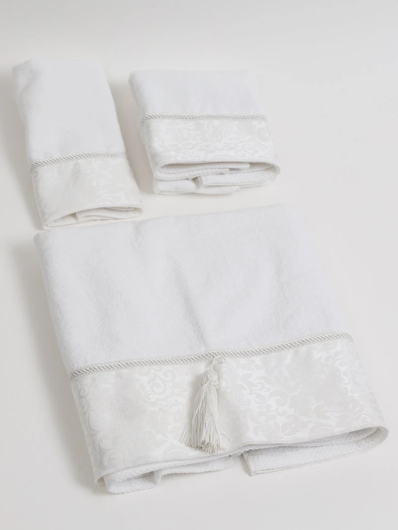Inspire Me! Home Decor BATHROOM White Towel With Rope Detail (3 Sizes) 4 Inspire Me! Home Decor BATHROOM White Towel With Rope Detail (3 Sizes)