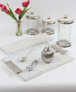 Inspire Me! Home Decor Silver Coffee Station Bundle Set