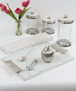 Inspire Me! Home Decor Silver Coffee Station Bundle Set