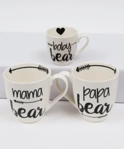 Inspire Me! Home Decor KITCHEN Family Bear Mug Set