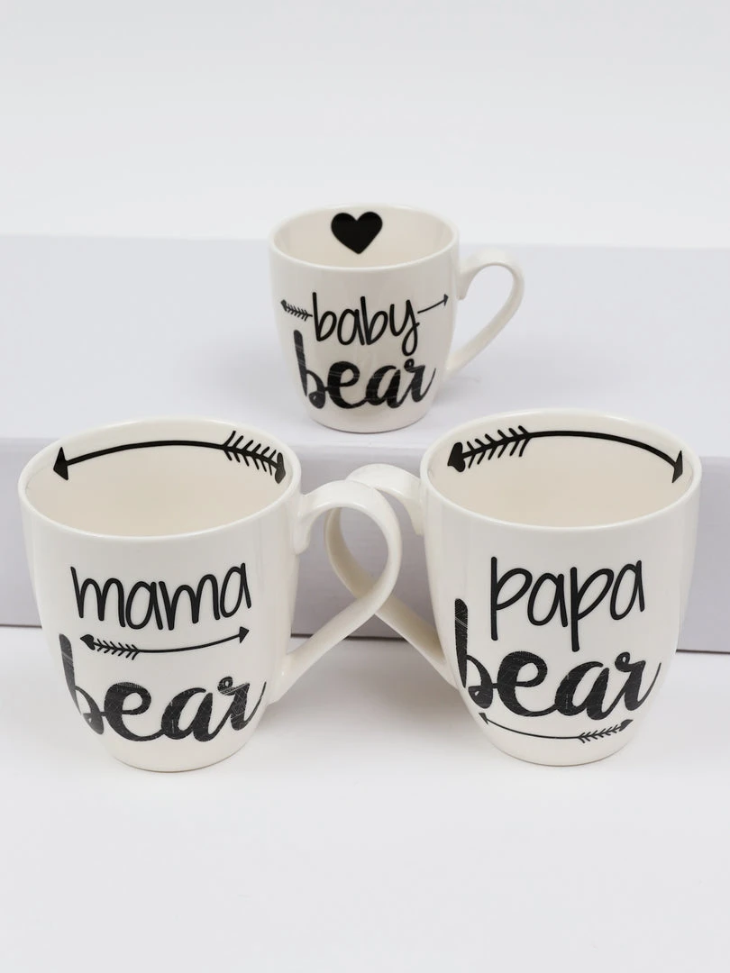 Inspire Me! Home Decor KITCHEN Family Bear Mug Set 4 Inspire Me! Home Decor KITCHEN Family Bear Mug Set