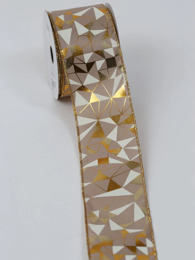 Inspire Me! Home Decor Beige, White & Gold Ribbon 3 Inspire Me! Home Decor Beige, White & Gold Ribbon