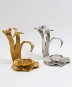 Inspire Me! Home Decor Large Flower Hurricane Candle Holder (2 Colors)