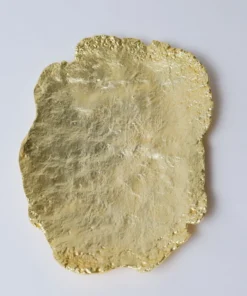 Inspire Me! Home Decor Metal Textured Edge Tray (2 Colors) Gold