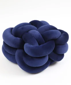 Inspire Me! Home Decor Royal Blue Velvet Knot Pillow