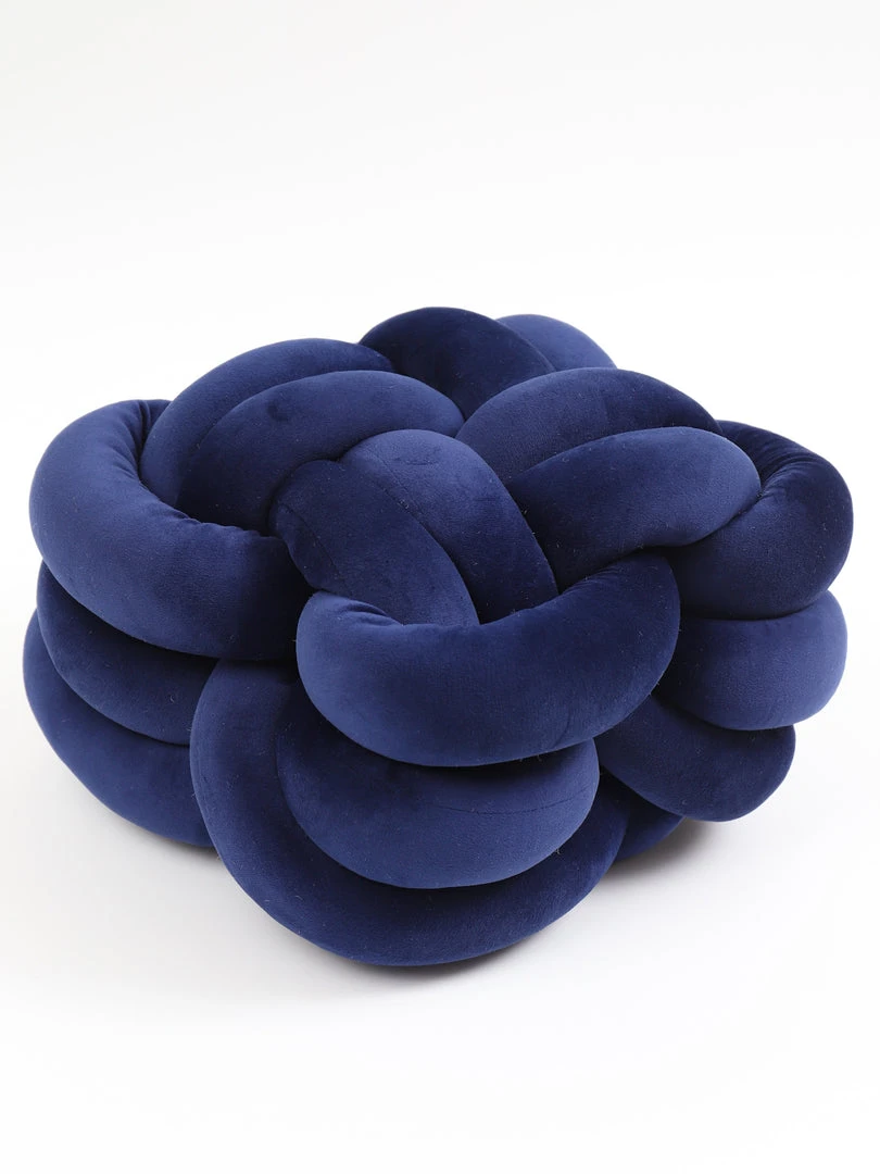Inspire Me! Home Decor Royal Blue Velvet Knot Pillow 4 Inspire Me! Home Decor Royal Blue Velvet Knot Pillow