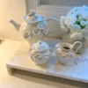 Inspire Me! Home Decor White Floral Tea Set (3 Items) Each Sold Individually KITCHEN 1 Inspire Me! Home Decor White Floral Tea Set (3 Items) Each Sold Individually KITCHEN