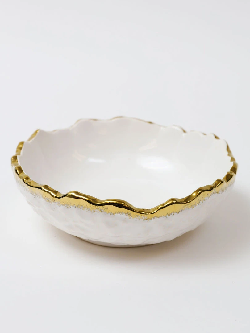 Inspire Me! Home Decor White And Gold Ombre Dinner Set 8 Inspire Me! Home Decor White And Gold Ombre Dinner Set