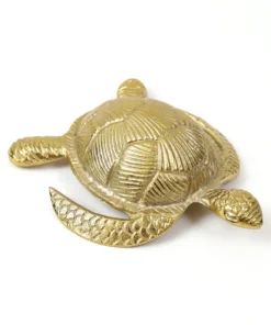 Inspire Me! Home Decor Metal Gold Turtle