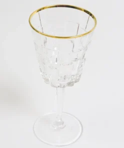 Inspire Me! Home Decor Set Of 4 Goblets With Gold Rim