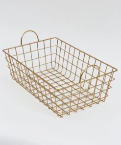 Inspire Me! Home Decor Gold Rectangular Wired Basket (3 Sizes) 9 Inspire Me! Home Decor Gold Rectangular Wired Basket (3 Sizes)