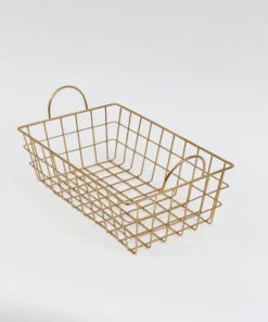 Inspire Me! Home Decor Gold Rectangular Wired Basket (3 Sizes) 10 Inspire Me! Home Decor Gold Rectangular Wired Basket (3 Sizes)
