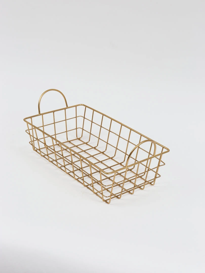 Inspire Me! Home Decor Gold Rectangular Wired Basket (3 Sizes) 7 Inspire Me! Home Decor Gold Rectangular Wired Basket (3 Sizes)