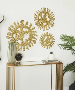 Inspire Me! Home Decor Gold Sunburst Wall Decor