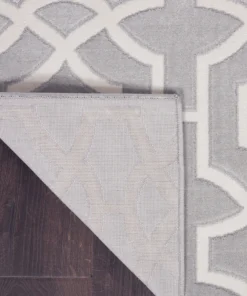 Nourison Joli Area Rug - Grey/White (3 Sizes) PILLOWS, RUGS, & THROWS 7 Nourison Joli Area Rug - Grey/White (3 Sizes) PILLOWS, RUGS, & THROWS