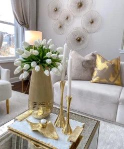 Inspire Me! Home Decor Geometric Candlesticks (2 Sizes And 2 Colors)