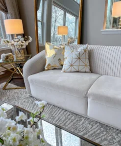 Cloud9d Zara Ivory Gold Pillow - 22" X 22" 8 Cloud9d Zara Ivory Gold Pillow - 22