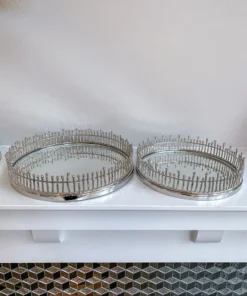 Inspire Me! Home Decor Round Mirror Tray (2 Sizes) (2 Colors)