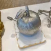 Inspire Me! Home Decor Silver Apple Honey Dish