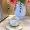 Inspire Me! Home Decor KITCHEN Set Of 2 Butterfly Tea Cup & Saucers