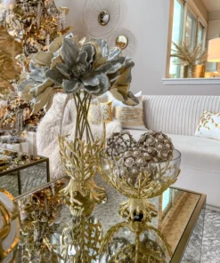 Inspire Me! Home Decor Gold Large Metallic Pearl Ornament/Orb