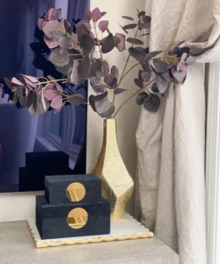 Inspire Me! Home Decor Abstract Textured Metal Vase