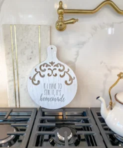 Inspire Me! Home Decor Round Wood Cutting Board W/ Cutouts ( 3 Designs) 14 Inspire Me! Home Decor Round Wood Cutting Board W/ Cutouts ( 3 Designs)