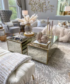 Inspire Me! Home Decor Gold Bead Design Candle Stick (3 Sizes)