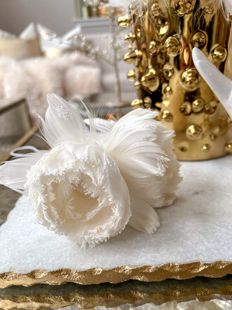 Inspire Me! Home Decor Faux Feathered Floral Stem 6 Inspire Me! Home Decor Faux Feathered Floral Stem