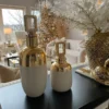 Inspire Me! Home Decor Gold And White Decorative Bottles (2 Sizes) Jars