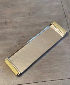 Inspire Me! Home Decor Hammered Texture Tray W/ Gold Handle