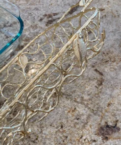 Inspire Me! Home Decor Rectangular Pyrex With Gold Branch Detailed Holder 11 Inspire Me! Home Decor Rectangular Pyrex With Gold Branch Detailed Holder