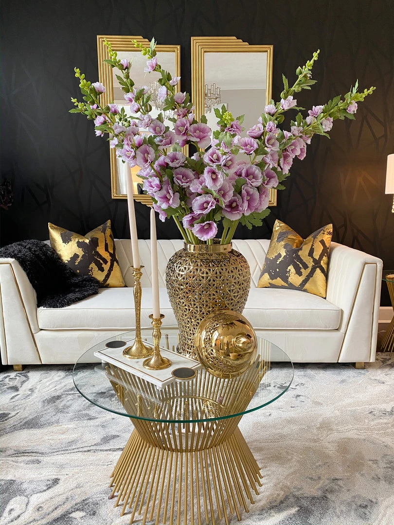 Inspire Me! Home Decor Floral Stems Hollyhock Stem (3 Colors) 4 Inspire Me! Home Decor Floral Stems Hollyhock Stem (3 Colors)