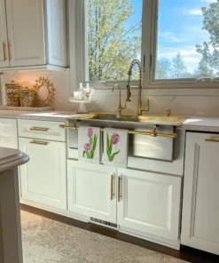 Inspire Me! Home Decor Pink Tulip Kitchen Towels (Set Of 2)