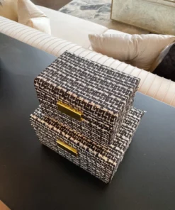 Inspire Me! Home Decor Black And White Decorative Boxes (Set Of 2)