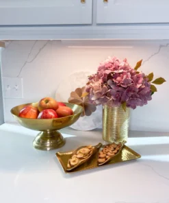 Inspire Me! Home Decor Gold Wavy Leaf Tray