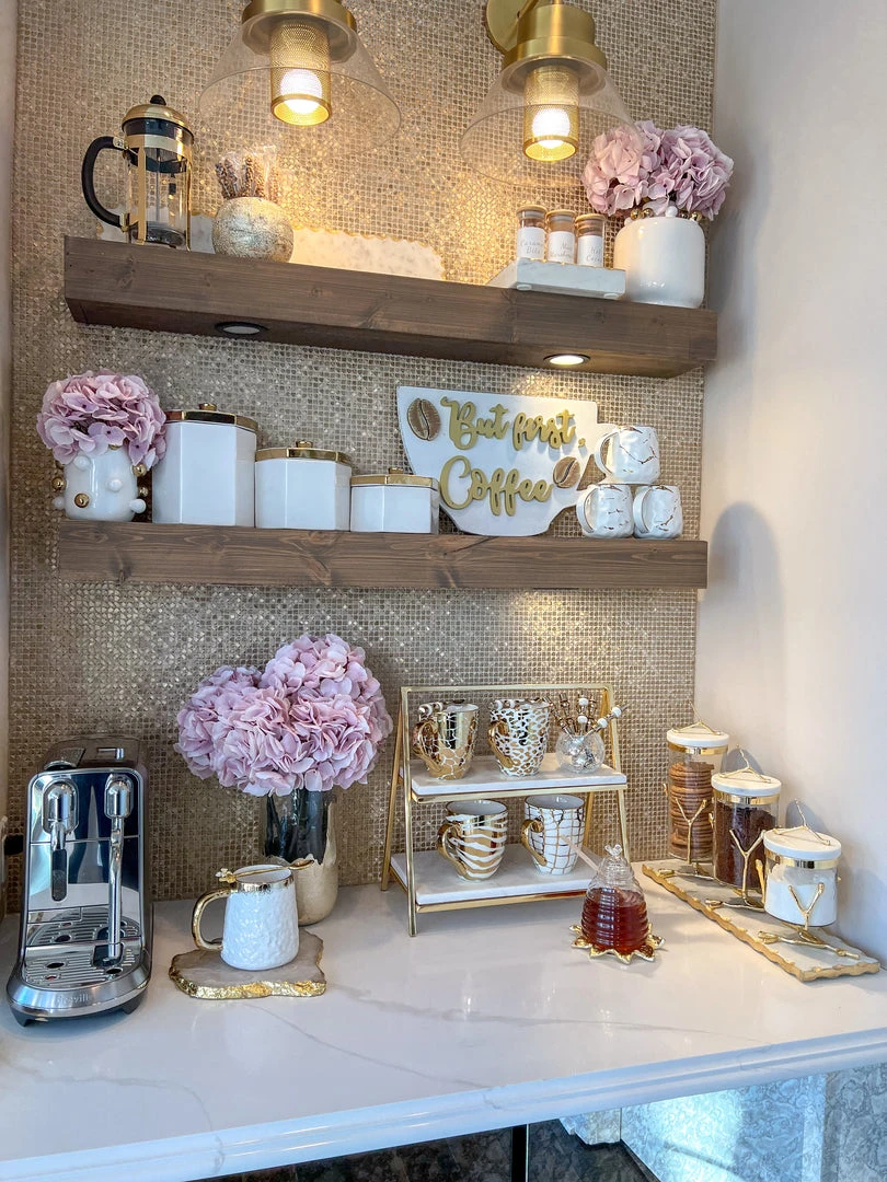 Inspire Me! Home Decor Glass Canister On Gold Twig Base With Marble Lid (3 Sizes) 5 Inspire Me! Home Decor Glass Canister On Gold Twig Base With Marble Lid (3 Sizes)