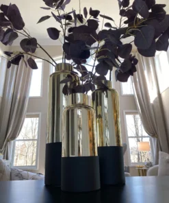 Inspire Me! Home Decor Gold & Matte Black Vase (3 Sizes)