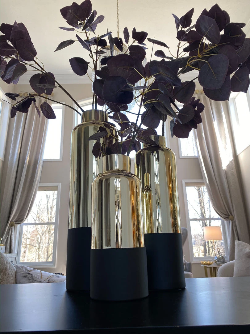 Inspire Me! Home Decor Gold & Matte Black Vase (3 Sizes) 4 Inspire Me! Home Decor Gold & Matte Black Vase (3 Sizes)