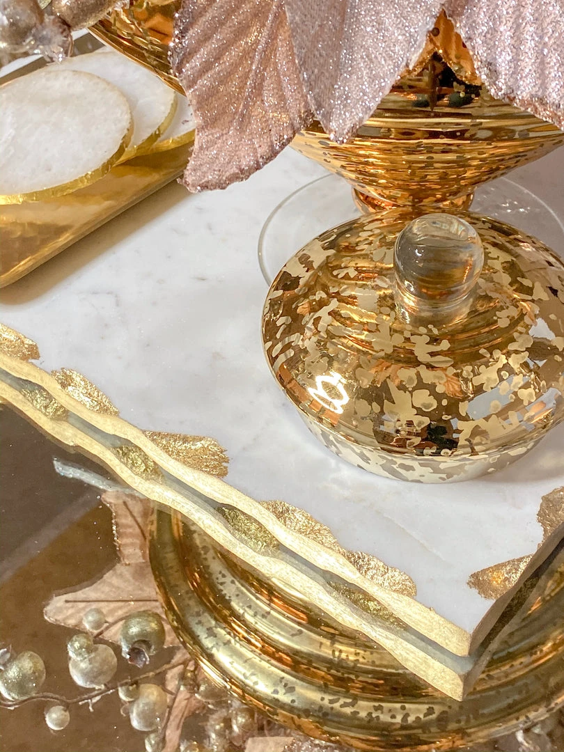 Inspire Me! Home Decor Marble Tray With Metallic Edge (2 Colors) 7 Inspire Me! Home Decor Marble Tray With Metallic Edge (2 Colors)