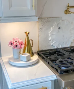 Inspire Me! Home Decor Marble Spice Bowl W/ Gold Spoon