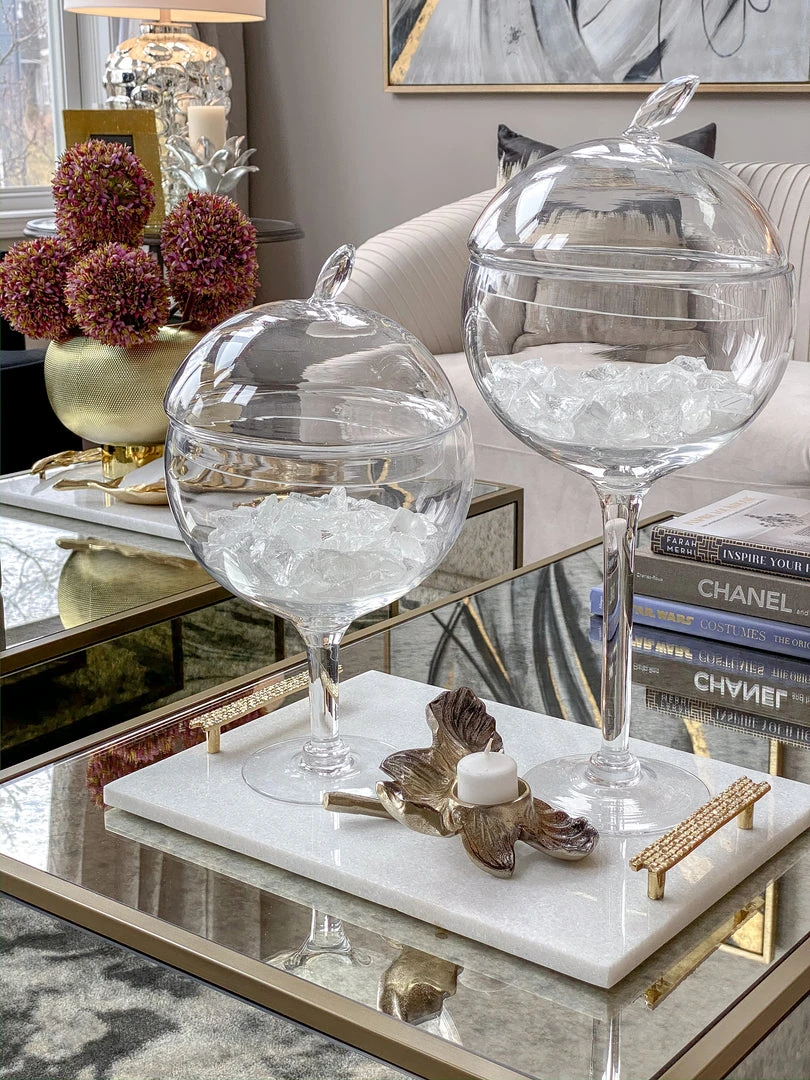 Inspire Me! Home Decor Glass Stem Jar (2 Sizes) 5 Inspire Me! Home Decor Glass Stem Jar (2 Sizes)