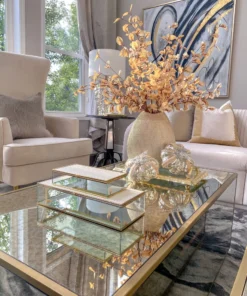 Inspire Me! Home Decor Ceramic Textured Metallic Vase ( Gold & Silver )