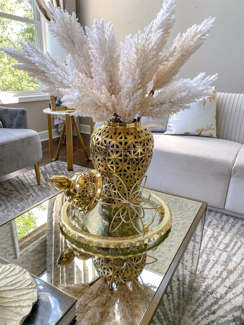 Inspire Me! Home Decor White Pampa Stem 3 Inspire Me! Home Decor White Pampa Stem