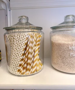 Inspire Me! Home Decor Gold Paper Straws ( 2 Patterns Available )