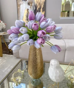 Inspire Me! Home Decor Real Touch Purple Tulip Bundle (3 Shades) 21 Inspire Me! Home Decor Real Touch Purple Tulip Bundle (3 Shades)